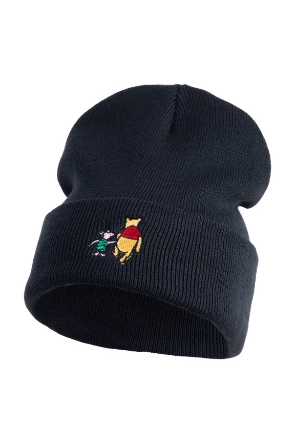 1926 Winnie-The-Pooh and Piglet Embroidered 12" Beanie - Navy OSFM
