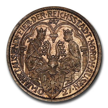1927-A Germany Silver 3 Mark Nordhausen PR-64 PCGS