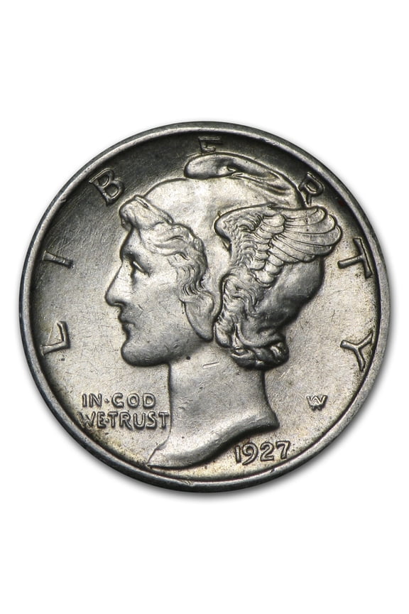 1927 Mercury Dime AU
