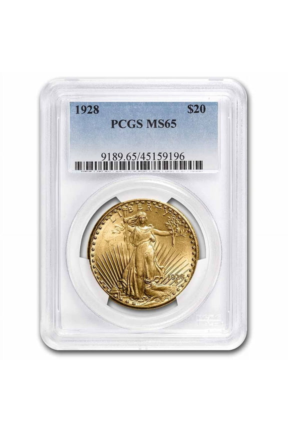 1928 $20 St Gaudens Gold Double Eagle MS-65 PCGS
