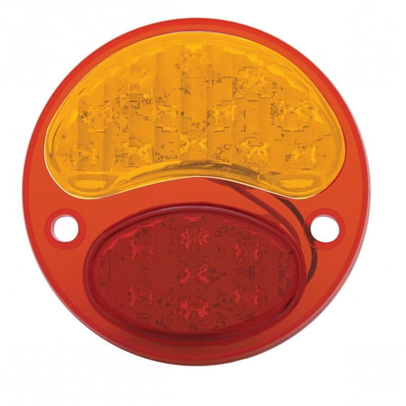 1928-31 Ford LED Tail Light - Amber/Red Lens 6V