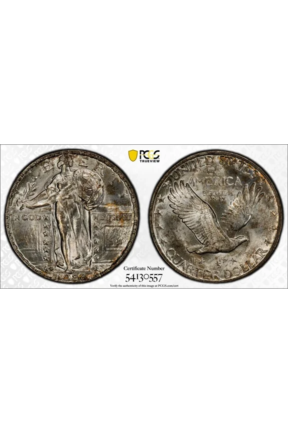 1928 D Quarter Dollars Standing Liberty Quarter PCGS MS-65