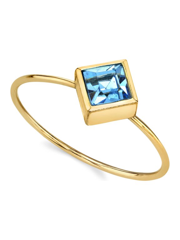 1928 Jewelry Diamond Shaped Crystal Dainty Ring Size 7