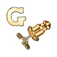 thumbnail image 1 of 1928 Jewelry 14K Gold Dipped "G" Initial Button Stud Earrings, 1 of 4