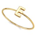 thumbnail image 1 of 1928 Jewelry 14K Gold Dipped Initial Monogram Letter Ring Size 7 (E), 1 of 4