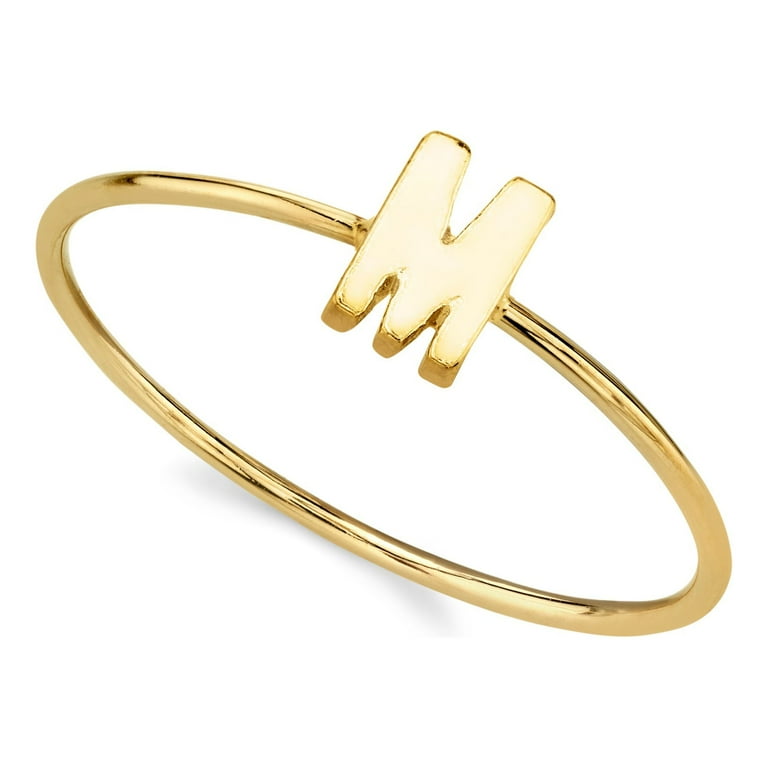 1928 Jewelry 14K Gold Dipped Initial Monogram Letter Ring Size