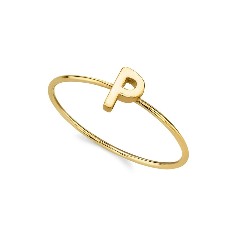 1928 Jewelry 14K Gold Dipped Initial Monogram Letter Ring Size