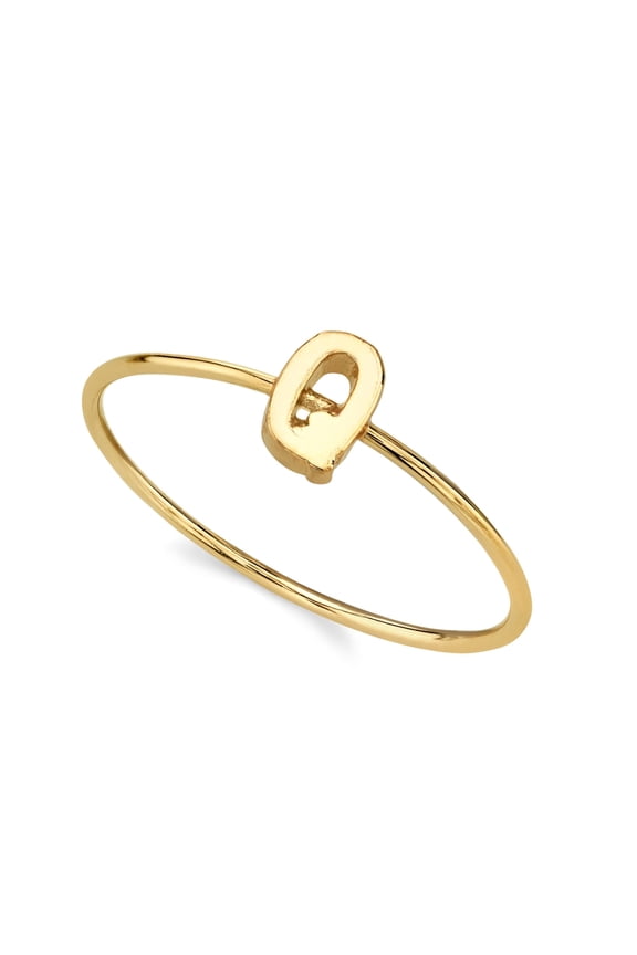 1928 Jewelry 14K Gold Dipped Initial Monogram Letter Ring Size 7 (Q)
