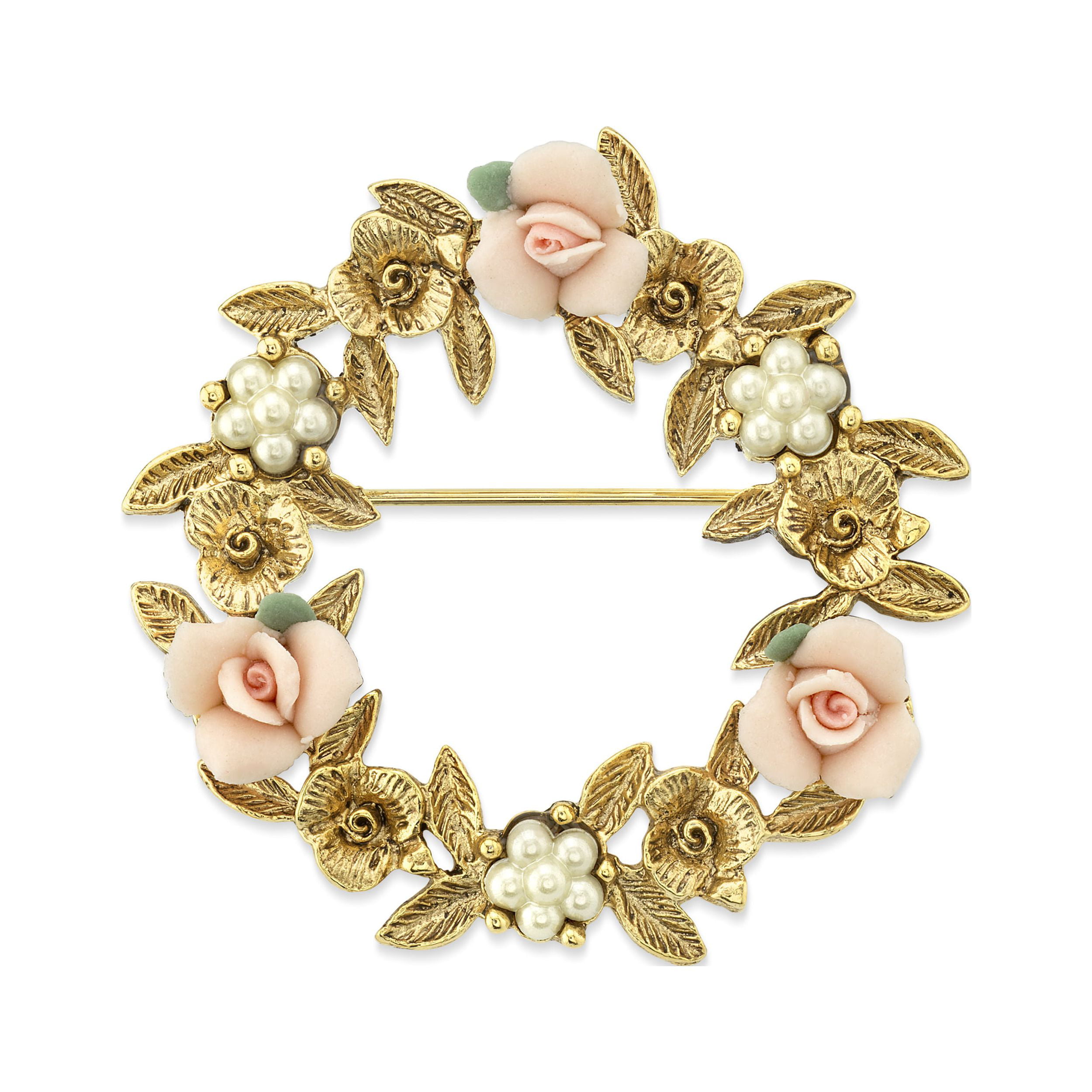 Austrian Crystal Rose Flower Brooch Statement Pin (Gold, Silver, Pink, –  Beautiful Things GREEKS Company Exclusively for GREEKS