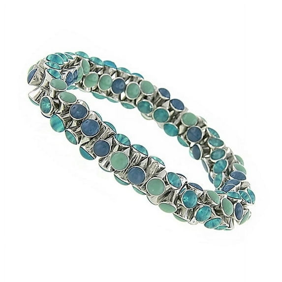 1928 Jewelry Blue Turquoise Stretch Bracelet