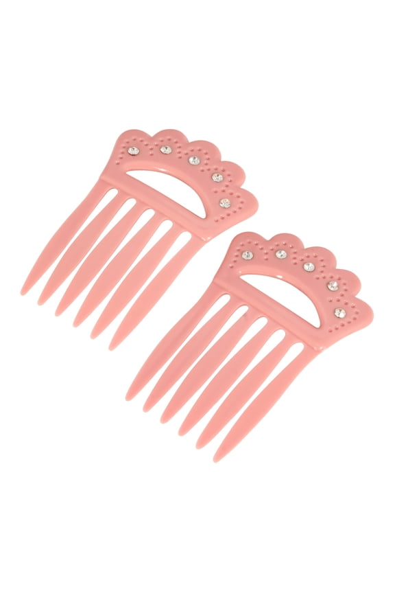 1928 Jewelry Classic Pink Double Hair Comb Pins