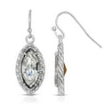 thumbnail image 1 of 1928 Jewelry Clear Crystal Navette-Shaped Earrings, 1 of 2