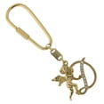 thumbnail image 1 of 1928 Jewelry Crystal Accent Initial Angel Carabiner Key Chain, 1 of 2