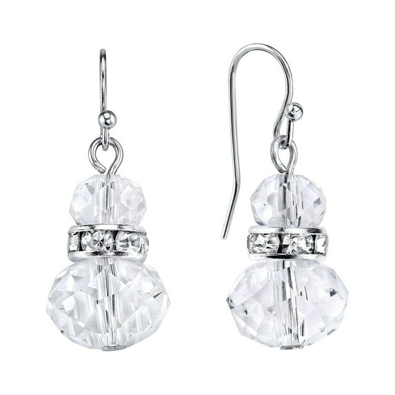 1928 Jewelry Crystal Beaded Drop Earrings