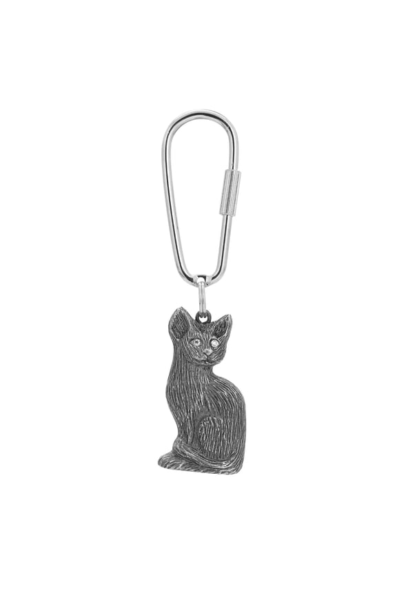 1928 Jewelry Crystal Eyes Cat Carabiner Key Chain