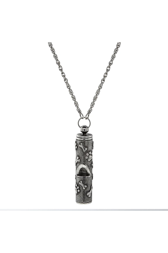 1928 Jewelry Dog Bone & Paws Whistle Pendant Necklace For Women 28"