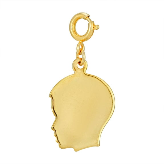 1928 Jewelry Engravable Boy Head Charm