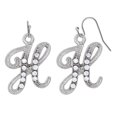 thumbnail image 1 of 1928 Jewelry European Crystal Initial Fish Hook Earrings (H), 1 of 3