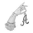 thumbnail image 1 of 1928 Jewelry Hand Model Crystal Accent Initial Pin, 1 of 2