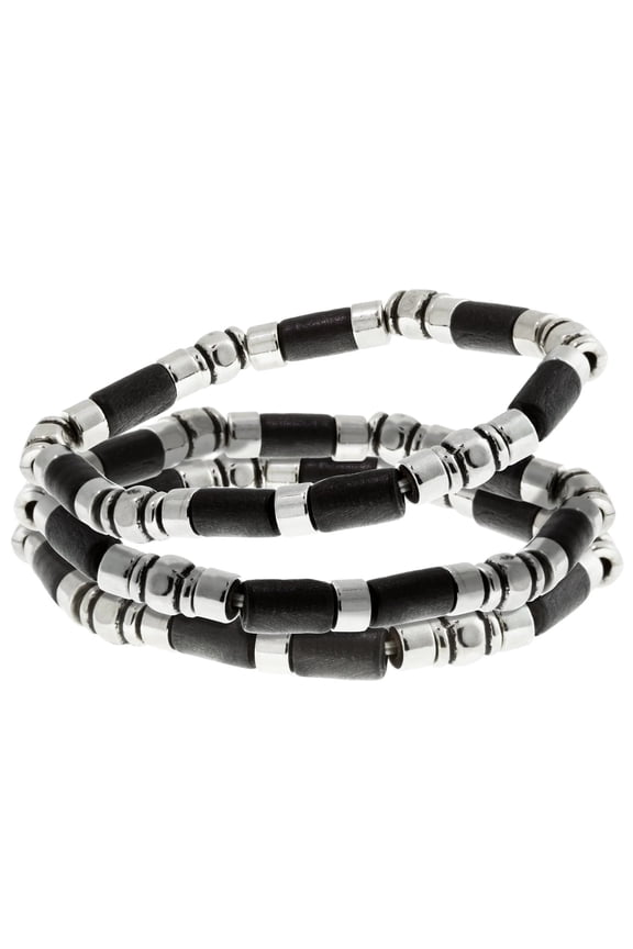 1928 Jewelry Jet Black Stretch Bracelet Trio