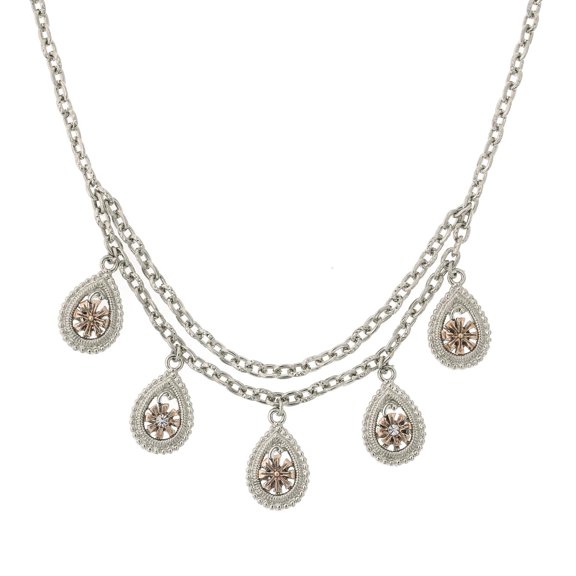 1928 Jewelry Multi Teardrop Necklace 16 + 3 Extender
