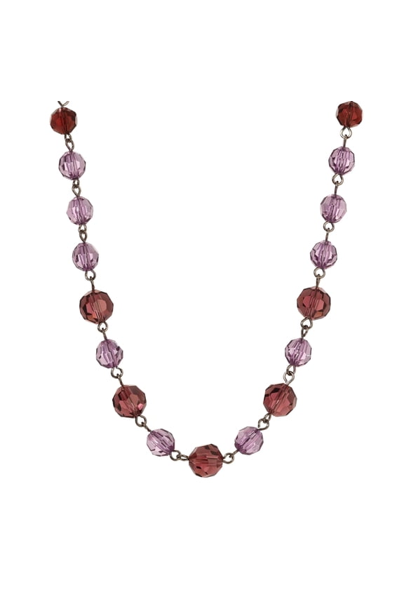 1928 Jewelry Multicolor Beaded Link Chain Necklace 18L