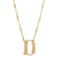 thumbnail image 1 of 1928 Jewelry Old Fashioned Gold Initial Letter Pendant Necklace For Women 15" + 3" Extender (D), 1 of 2