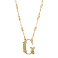 thumbnail image 1 of 1928 Jewelry Old Fashioned Gold Initial Letter Pendant Necklace For Women 15" + 3" Extender (G), 1 of 2