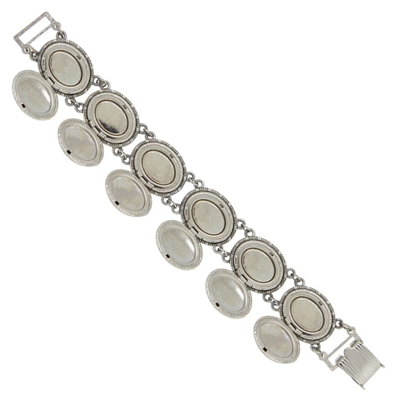 1928 Jewelry Oval Locket Link Bracelet