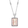 thumbnail image 1 of 1928 Jewelry Pink Floral Motif H Initial Pendant Necklace For Women 30", 1 of 4