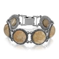 thumbnail image 1 of 1928 Jewelry Riverstone Semi Precious Link Bracelet, 1 of 2