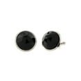 thumbnail image 1 of 1928 Jewelry Round Faceted Black Cufflinks, 1 of 2