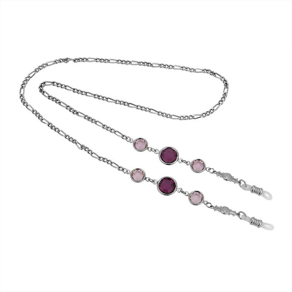 1928 Jewelry Round Swarovski Element Channel Eyeglass Holder 24