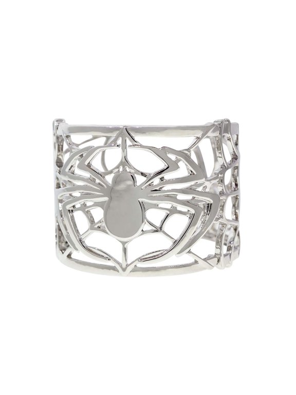 1928 Jewelry Spider Web Cuff Bracelet