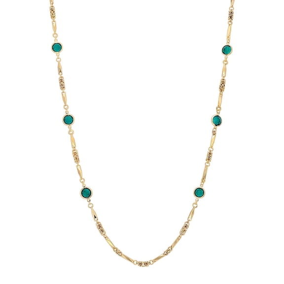 1928 Jewelry Swarovski Element Round Channel Necklace 32