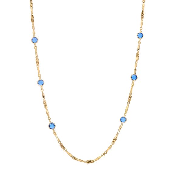 1928 Jewelry Swarovski Element Round Channel Necklace 32