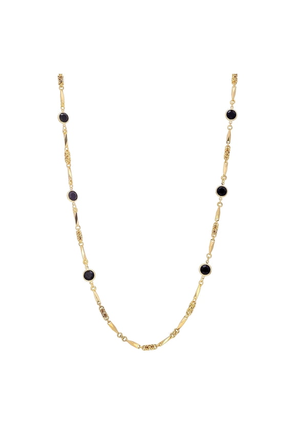 1928 Jewelry Swarovski Element Round Channel Necklace 32