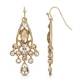 thumbnail image 1 of 1928 Jewelry Teardrop Filigree Crystal Chandelier Earrings, 1 of 3