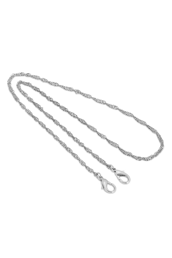 1928 Jewelry Twisted Curb Rope Face Mask Chain Holder 22 Inches