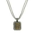 thumbnail image 1 of 1928 Jewelry Two Tone Square Flower Pendant Necklace For Women 16" + 3" Extender, 1 of 4