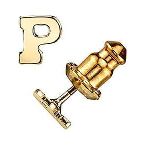 1928 Jewelry Women's 14K Gold Dipped N Initial Button Stud Earrings