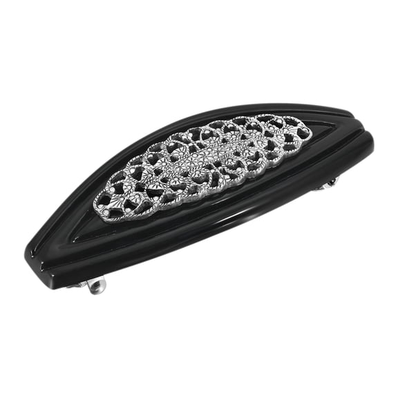 1928 Jewelry Women's Black Filigree Hair Barrette, (1 Pcs)