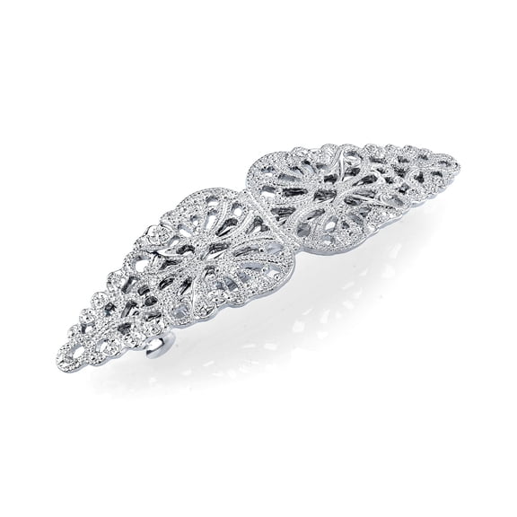 1928 Jewelry Women's Filigree Hair Barrette, (1 Pcs)
