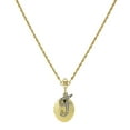thumbnail image 1 of 1928 Jewelry Women's Gold And Silver Tone Crystal Initial F Locket Necklace, 16" + 3" Extender, 1 of 4
