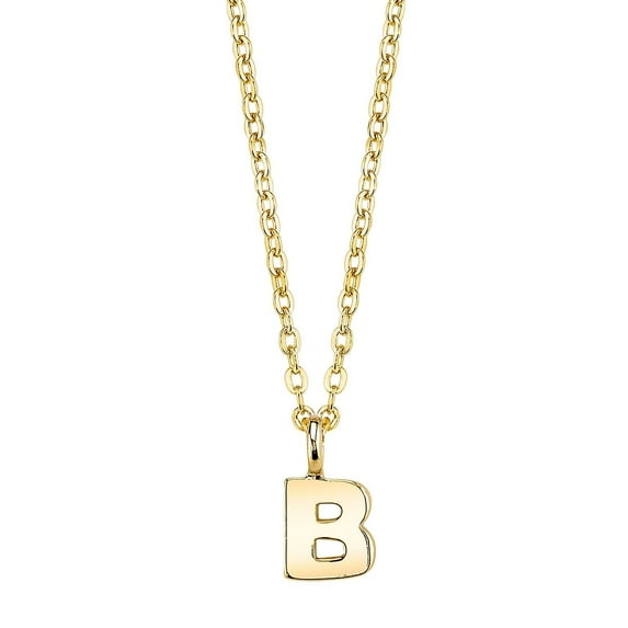1928 Jewelry Women's 14K Gold Dipped Minimalist Initial B Dainty Pendant Necklace, 20"