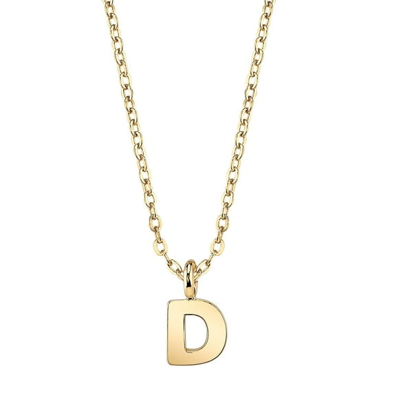 1928 Jewelry Women's 14K Gold Dipped Minimalist Initial D Dainty Pendant Necklace, 20"