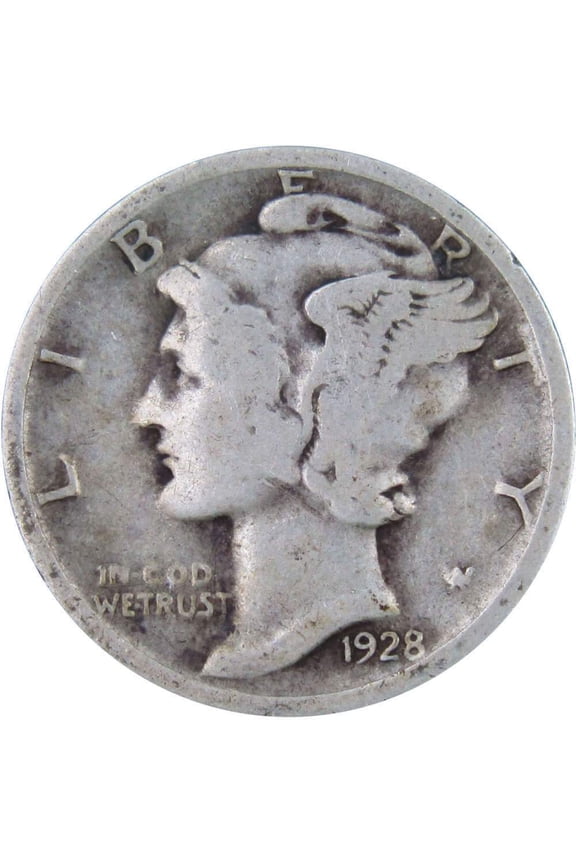 1928 Mercury Dime VG Very Good Silver 10c Coin