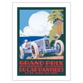 thumbnail image 1 of 1929 Cap D'Antibes Grand Prix - Juan-les-Pins France - Vintage Car Racing Poster by Alexis Kow - Fine Art Matte Paper Print (Unframed) 18x24in, 1 of 4