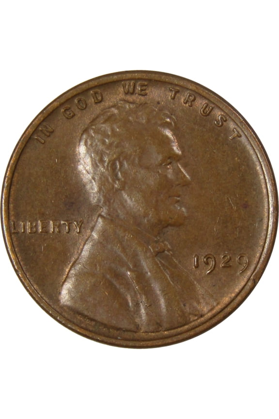 1929 Lincoln Wheat Cent AU About Uncirculated Bronze Penny 1c Coin Collectible