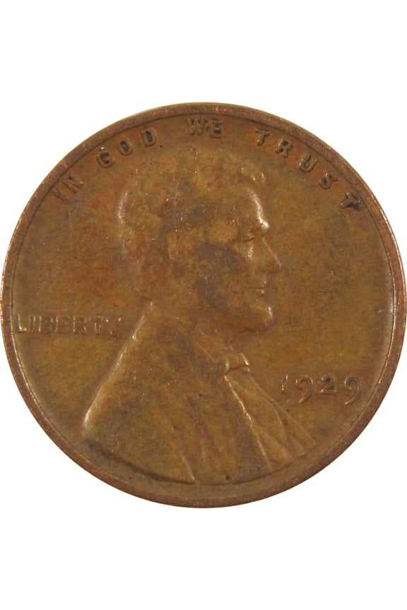 1929 Lincoln Wheat Cent F Fine Penny 1c Coin
